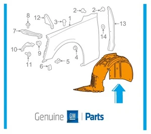 Chevrolet GM OEM 2016-18 Camaro Fender Liner Right 84169277 - Picture 1 of 1
