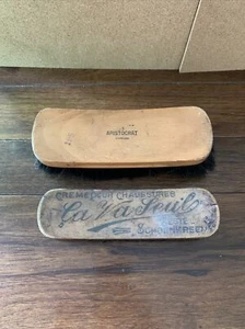 VINTAGE HORSE HAIR SHOE SHINE BRUSHES SET OF 2 - Picture 1 of 8