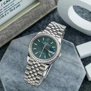 Rolex Datejust 36mm 126284RBR Green Dial Watch - Picture 1 of 7