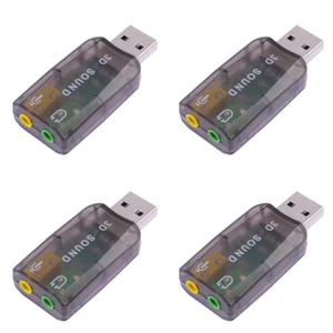 USB Sound Card 5.1 CH 3D Audio Adapter for Desktop Laptop Notebook Computer - Afbeelding 1 van 4