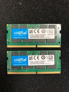 32GB (2X16GB) CRUCIAL PC4-2400 LAPTOP MEMORY DDR4 -19200 MHZ RAM SODIMM - Picture 1 of 2