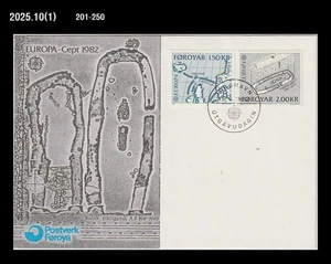 Map,Viking Age house ruins,Viking sailing route,Faroe Island 1982 FDC,Cover - Picture 1 of 1