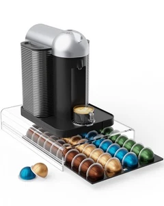 Storage Drawer for Nespresso Vertuo Coffee Pod Holder for Counter Acrylic Cof... - Picture 1 of 6