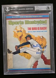 Mark Fidrych Signed 1977 Sports Illustrated AUTO Big Bird ROY 76 Beckett BAS - Picture 1 of 3