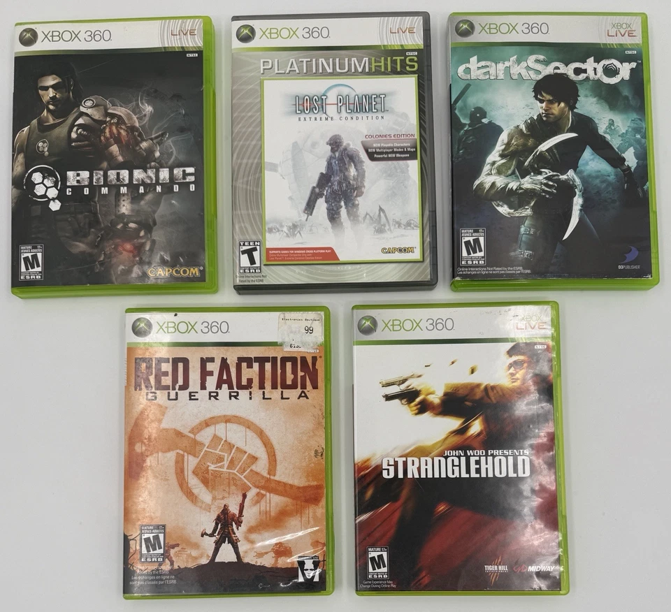 Лот товаров Xbox 360: Dark Sector Lost Planet Red Faction Bionic Commando Stranglehold - Изображение 1 из 4