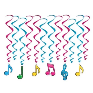 Beistle Musical Note Whirls - Music | Party Supply | Decoration - Picture 1 of 1