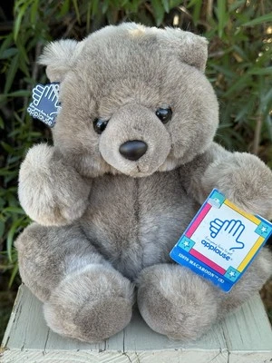 ‘87 Applause Mackintosh Soft Brown Teddy Bear 12"  Plush 12047 All Original Tags - Image 1 of 4