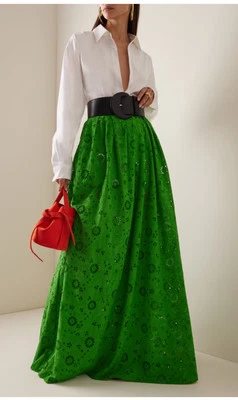 Falda de baile Carolina Herrera con ojales para mujer talla 4 nueva con etiquetas Foto 1 de 4