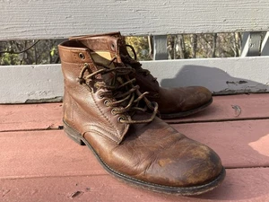 FRYE Herren Größe 9,5 D Schnürstiefel Leder 86070 Tyler Cognac Braun 4001H14 - Bild 1 von 16