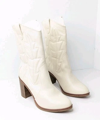 Botas occidentales MIA Oaklynn, blancas, para mujer 7 Foto 1 de 4