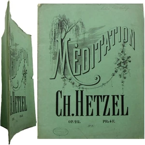 Partitur Les Larmes du heart Bluette Klavier Meditation 1864 Charles Hetzel Benoit - Bild 1 von 10