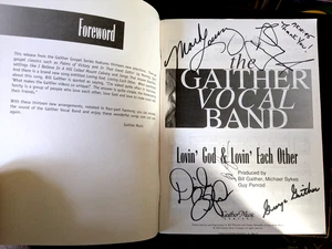 The Gaither Vocal Band: Lovin' God & Lovin' Each Other Songbook 1997 SIGNED - Picture 1 of 3