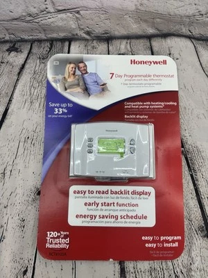 NEW Honeywell 7-Day Programmable Thermostat Temperature Control RCT8103A-White - Image 1 of 3