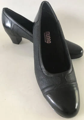 Zapatos de tacón MUNO AMERICAN Jillian charol negro puntera cuero 8 N Foto 1 de 4
