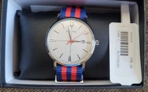 96B314 BULOVA AEROJET WHITE DIAL NYLON NATO STRAP HERREN UHR "AMERICA" EDITION - Bild 1 von 13
