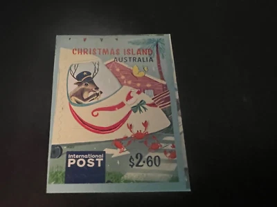 Isla de Navidad - Juego de Navidad 2022 de 1 autoadhesivo ex folleto MNH SC# 626 Foto 1 de 2