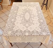 Quaker Lace Tablecloth #7100 Rectangle Duchess 55 x 77” Vintage Clean Off White