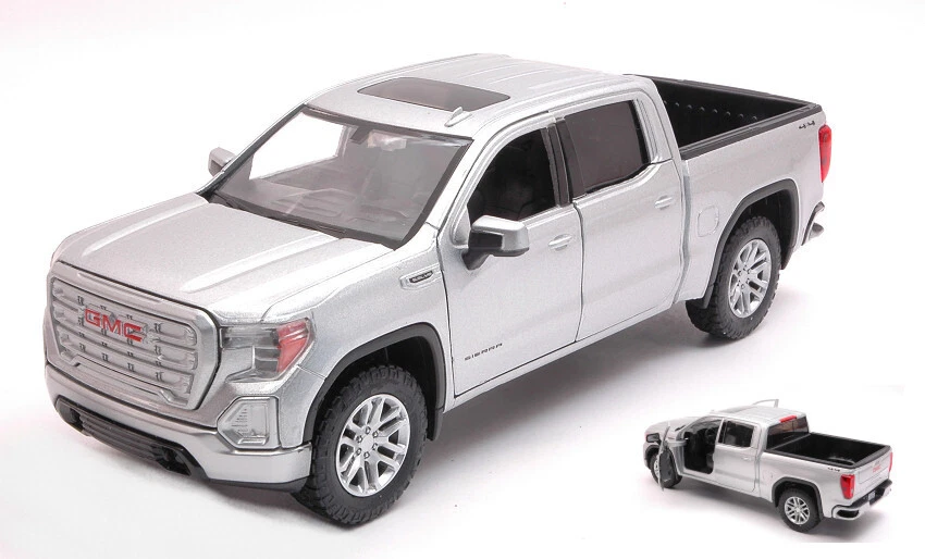 MotorMax GMC SIERRA 1500 SLT CREW CAB 2019 SILVER 1:27 - Immagine 1 di 1