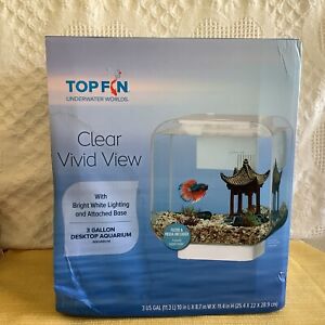 Top Fin® Clear Vivid View Aquarium - 3 Gallon desktop Aquarium