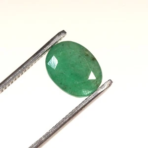 3.68 Ct Certified Natural Emerald Zambia Oval Cut Faceted Emerald Loose Gemstone - Picture 1 of 3
