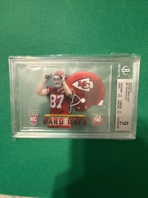 2013 Panini Elite Travis Kelce Hard Hats RC #232/299 BGS 9Mint Chiefs - Image 1 of 2