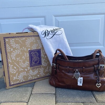 Bolso de Mano Brighton Kennedy Pasas Monedero Borde de Cuero H31365 Caja Original + Bolso  Foto 1 de 4