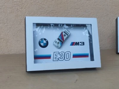 BMW M3 E30 DTM 1992 Modellino 1:87 HERPA Quadro Cornive Alta 10x15 Idea Regalo - Immagine 1 di 4