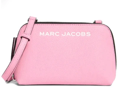 Nuevo Bolso Bandolera Pequeño Marc Jacobs Cuero Guijarro Pétalo Rosa Foto 1 de 4