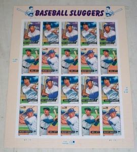 Scott #4080-4083 Baseball Sluggers Sheet of 20 Stamps 39 Cent Mint 2005 - Picture 1 of 4