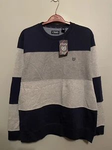 NWT Chaps Pullover Striped Sweatshirt XL Heritage Collection Embroidered (C253) - Picture 1 of 7