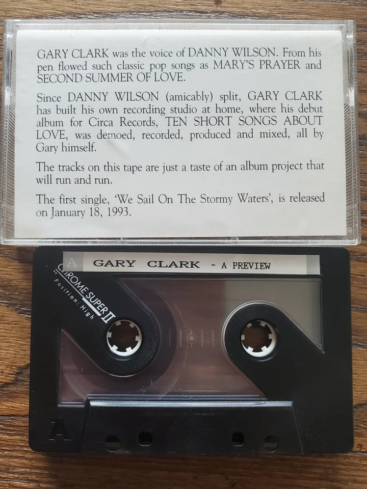 Gary Clark ‎– A Preview advance cassette UK / Danny Wilson / Transister - Image 1 of 1