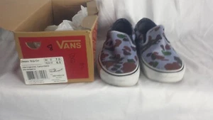 vans classic slip on herring bone camo/ navey womens size 81/2 - Picture 1 of 3