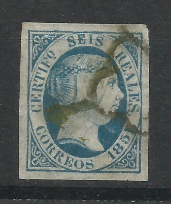 Q503B-SELLO CLASICO ISABEL II 1851 Nº 10 VALOR 1475,00€ SIN DEFECTO ALGUNO.  503 - Image 1 of 4