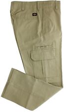 Dickies Men's Cargo Pants Casual Flex Straight Leg Pant, 7 Pockets Khaki WP865DS