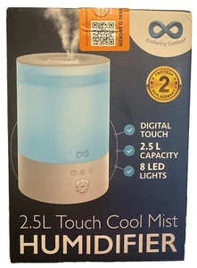 Humidifier 2.5L Touch Cool Mist 8n LED Lights - Picture 1 of 5