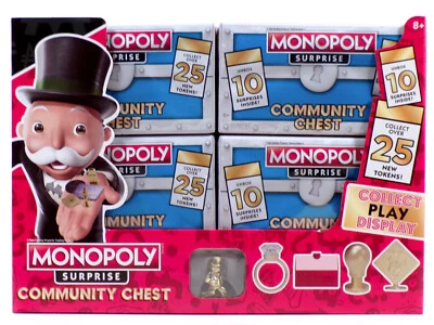 Hasbro Monopoly SURPRISE Community Chest Lot Of 8 Sealed Boxes with Display Box - Image 1 of 4