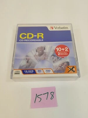 Verbatim CD-R CD-Recordable 1x-52x 80 min 700 mb Unopened NEW Qty 12 Discs  - Image 1 of 3