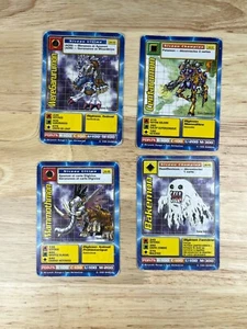 Lot of 4 French 1st Edition Bandai 1999 Cards Weregarurumon, Bakemon, Mammothmon - Picture 1 of 2