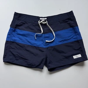 SATURDAYS SURF NYC 3.5 Board Shorts Mens 32 Blue Swim Trunks Classic Color Block - Picture 1 of 16
