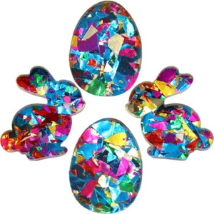 2 Pairs Ostern Ohrringe Fräulein Ohrring-Anhänger Entzückende Ei-Ohrringe - Bild 1 von 12