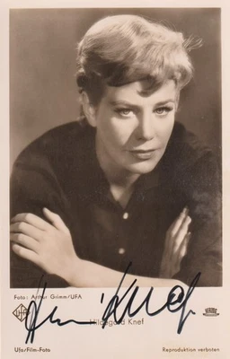 HILDEGARD KNEF Original Autogramm signierte UFA Postkarte 60er Jahre - Bild 1 von 2