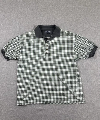 Structure Vintage Men’s Polo Medium Short Sleeve Plaid Cotton - Image 1 of 4