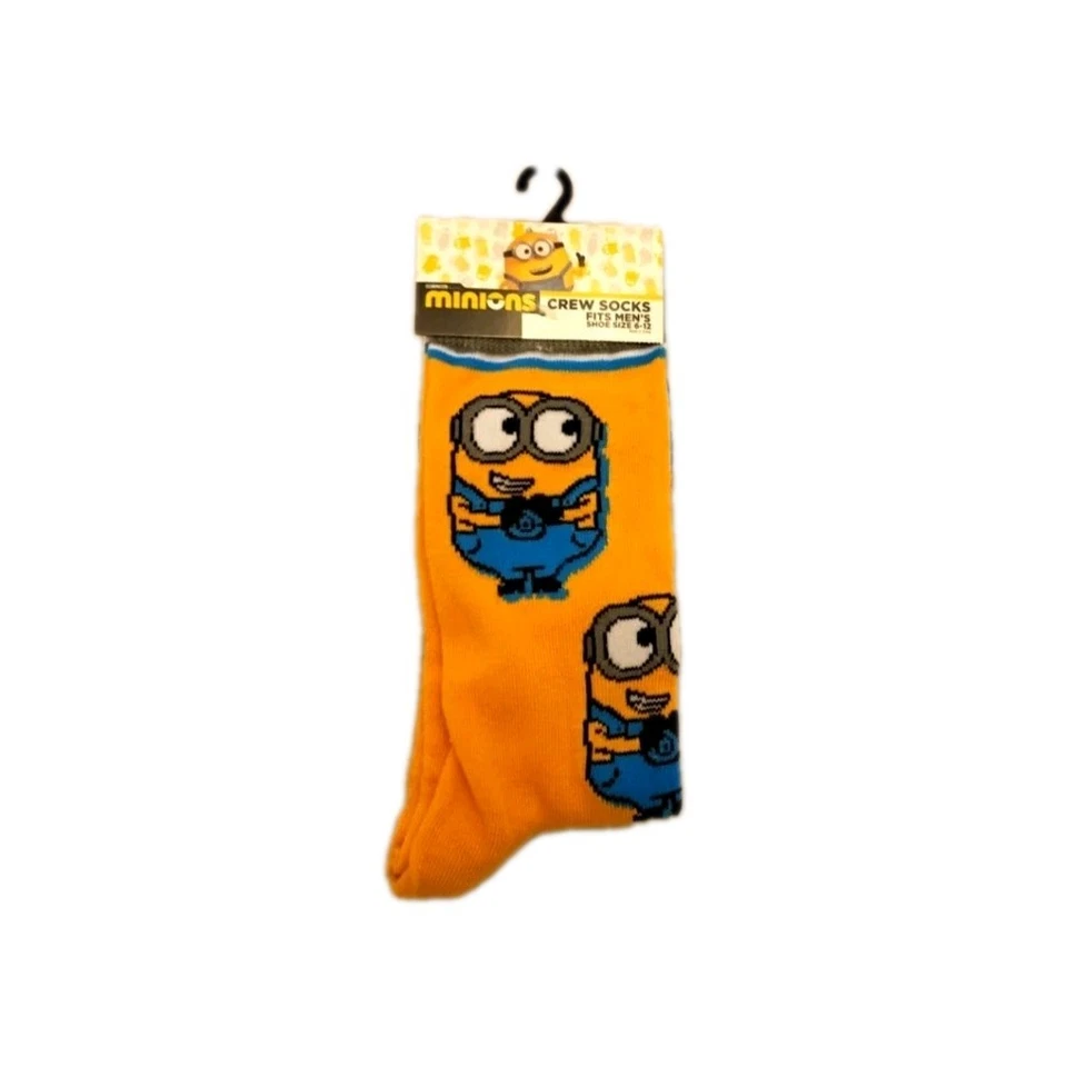 Despicable Me Minions Hombres Novedad Crew Calcetines Naranja Se Ajusta a Zapato Talla 6-12 Nuevo Foto 1 de 2