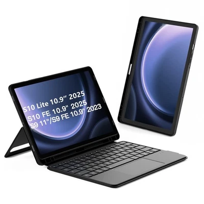 Inateck Hülle mit Tastatur Samsung Galaxy Tab S10 FE Lite/S9 QWERTZ mit Touchpad - Bild 1 von 4
