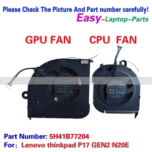 Nuevo Para Lenovo Thinkpad P17 GEN2 N20E CPU+GPU VENTILADOR REFRIGERACIÓN R+L 5H41B77204 - Imagen 1 de 6