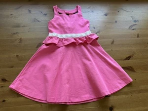Janie and Jack Girls 8 Pink Ruffle Lace Trim Sundress 2021 - Picture 1 of 5