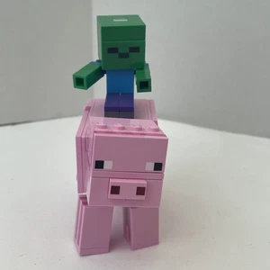 Lego Minecraft BigFig Pig con Baby Zombie Set #21157 - 100% Completo Sin Caja/Manua - Imagen 1 de 6