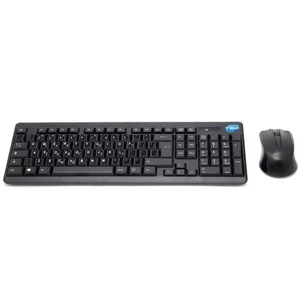Wireless Mouse And Keyboard Kit With Greek Layout GR QWERTY Black - Picture 1 of 6