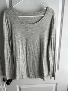 LOFT Shirt Damen X Large grau silber gestreift Langarm Oberteil - Bild 1 von 4