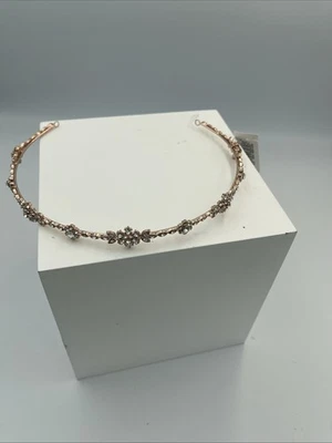 Banda para el cabello oro rosa David’s accesorio para el cabello nupcial boda Foto 1 de 4